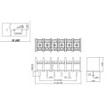 7.62MM pitch fence type PCB terminal block connector